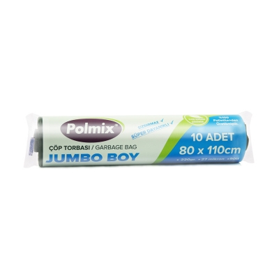 POLMIX STANDART JUMBO BOY ÇÖP POŞETİ 80X110CM 10`LU MAVİ