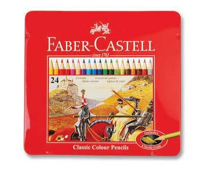 Faber Kuruboya Kalemi 24 Renk Metal Kutu 115845